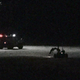 The robot used by the LA Sheriff’s Department to snatch a gun from a suspect last week, as it was seen on that night (LA Sheriff’s Department)